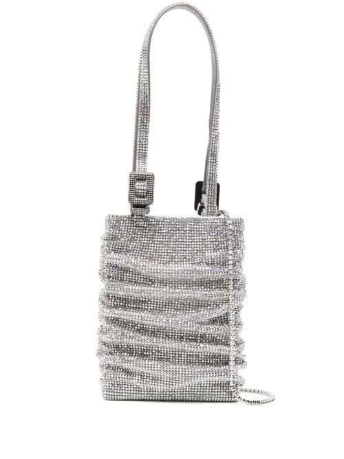 Borsa cin strass in raso di seta color argento BENEDETTA BRUZZICHES | SS24062028